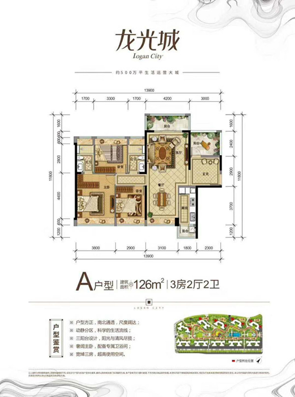 龙光城北五期高层户型图 龙光城北五期高层户型图